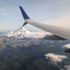 Mt. Hood viewed from an airplane